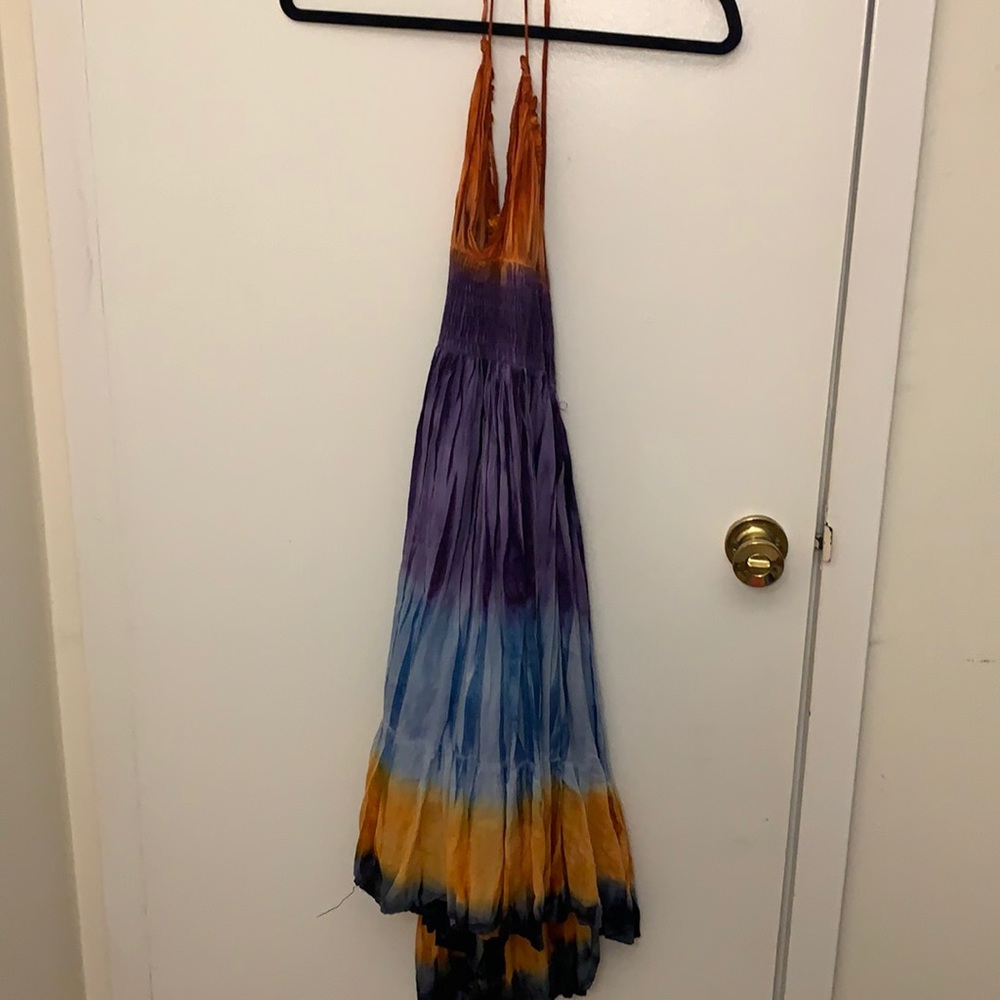 Multi colored halter top sun dress!